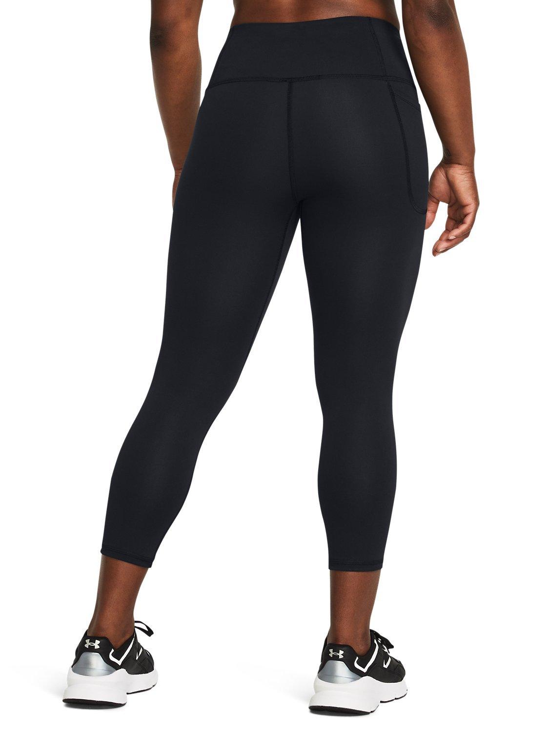 Product image 2 of 5, which shows Under Armour Women's Motion Capris Leggings, Black / White, XS