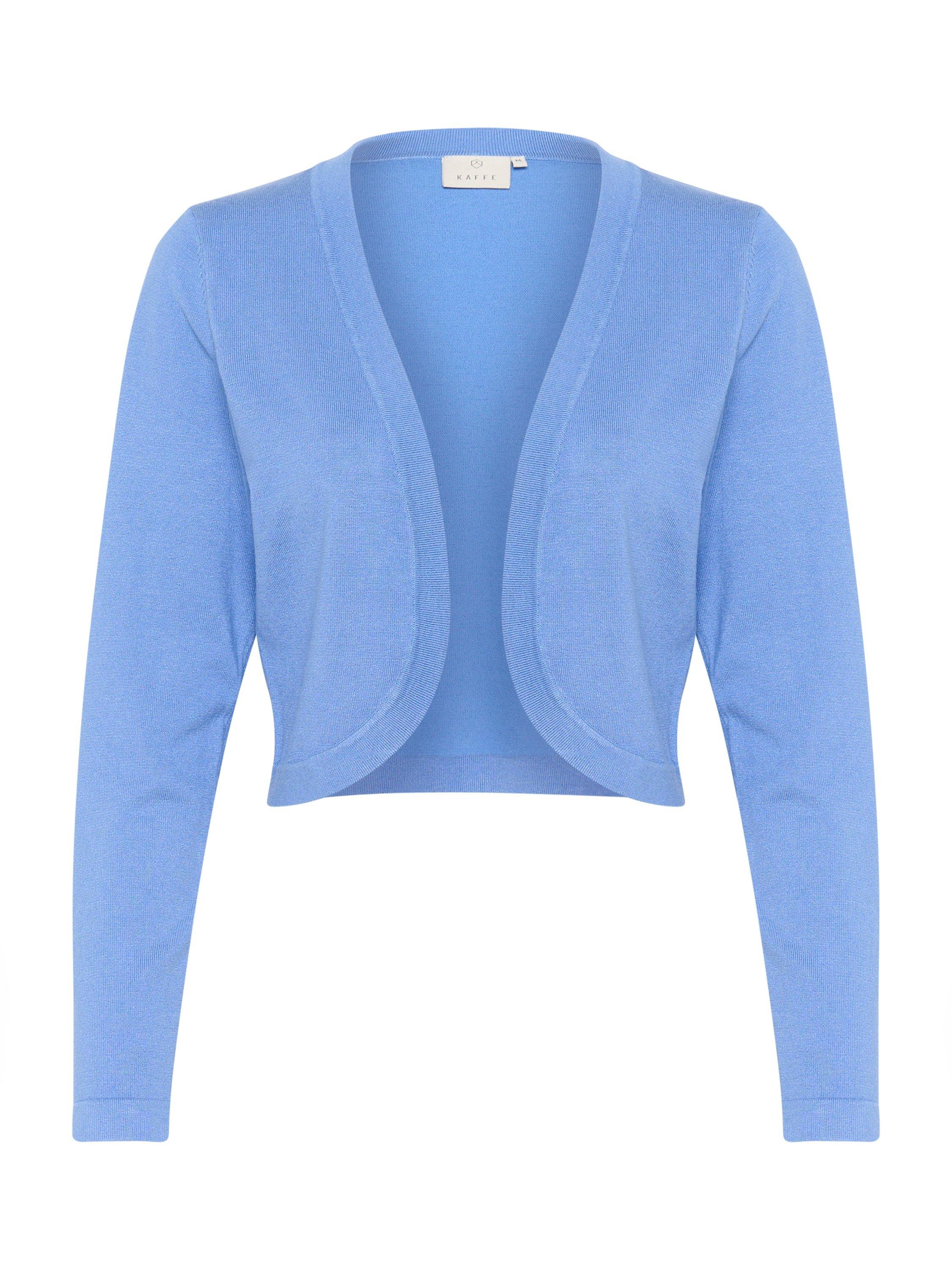Product image 4 of 5, which shows KAFFE Astrid Long Sleeve Slim Fit Bolero, Blue, XS