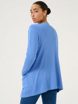 KAFFE Fenia Open Neck Cardigan, Blue - view 2, Blue