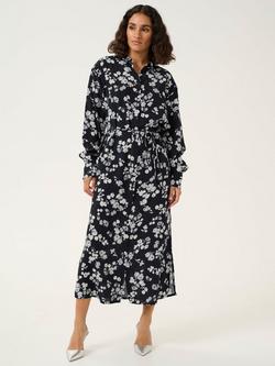 KAFFE Alice Floral Shirt Dress, Marine/Multi, Marine/Multi