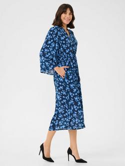 KAFFE Amber Floral Midi Dress, Blue - view 2, Blue