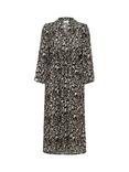 KAFFE Amber Abstract Midi Dress, Black