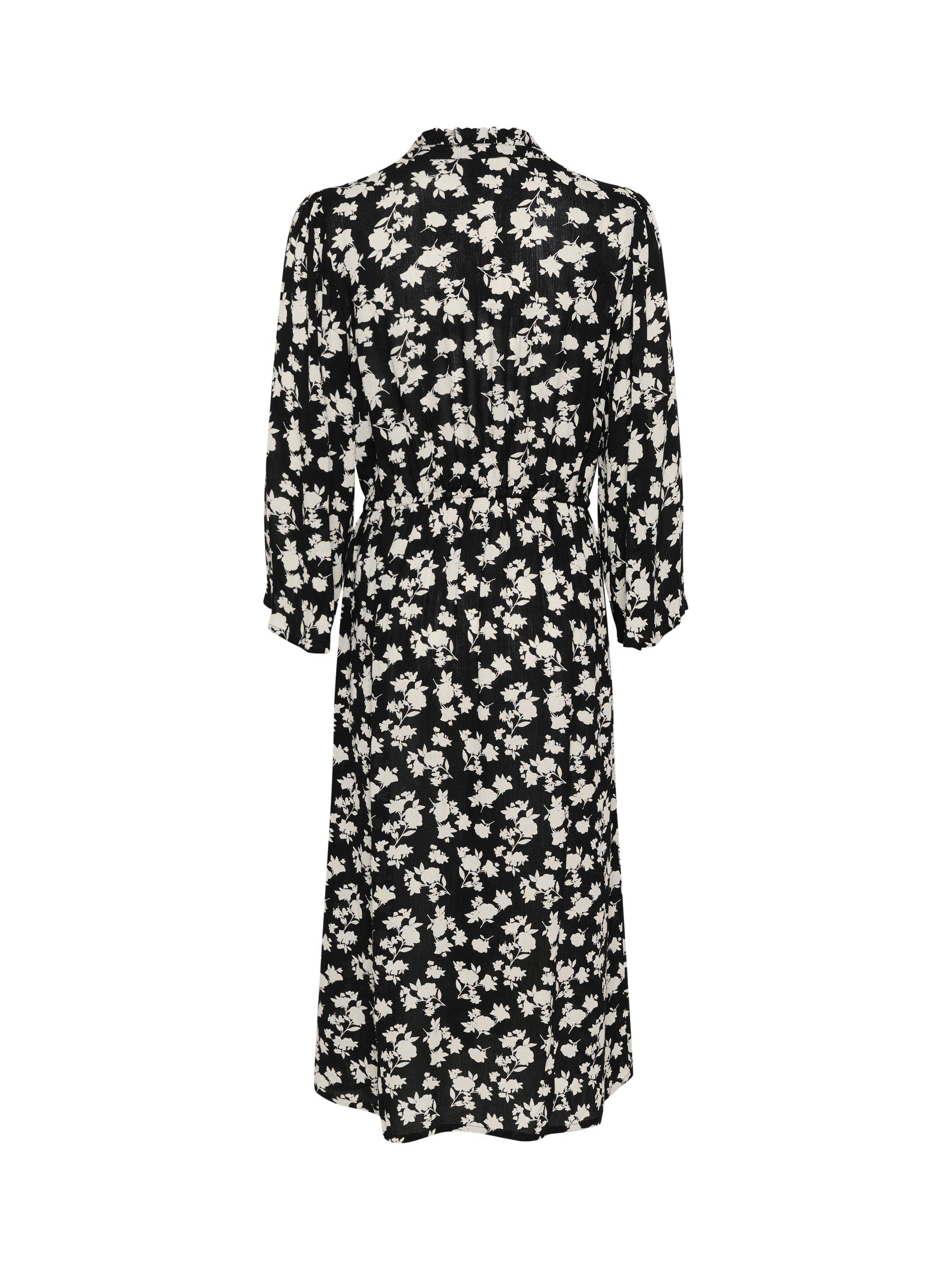 Product image 5 of 5, which shows KAFFE Amber Floral Midi Dress, Black, 8