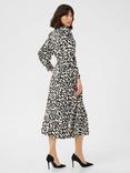 KAFFE Emina Animal Print Shirt Dress, Grey/Black