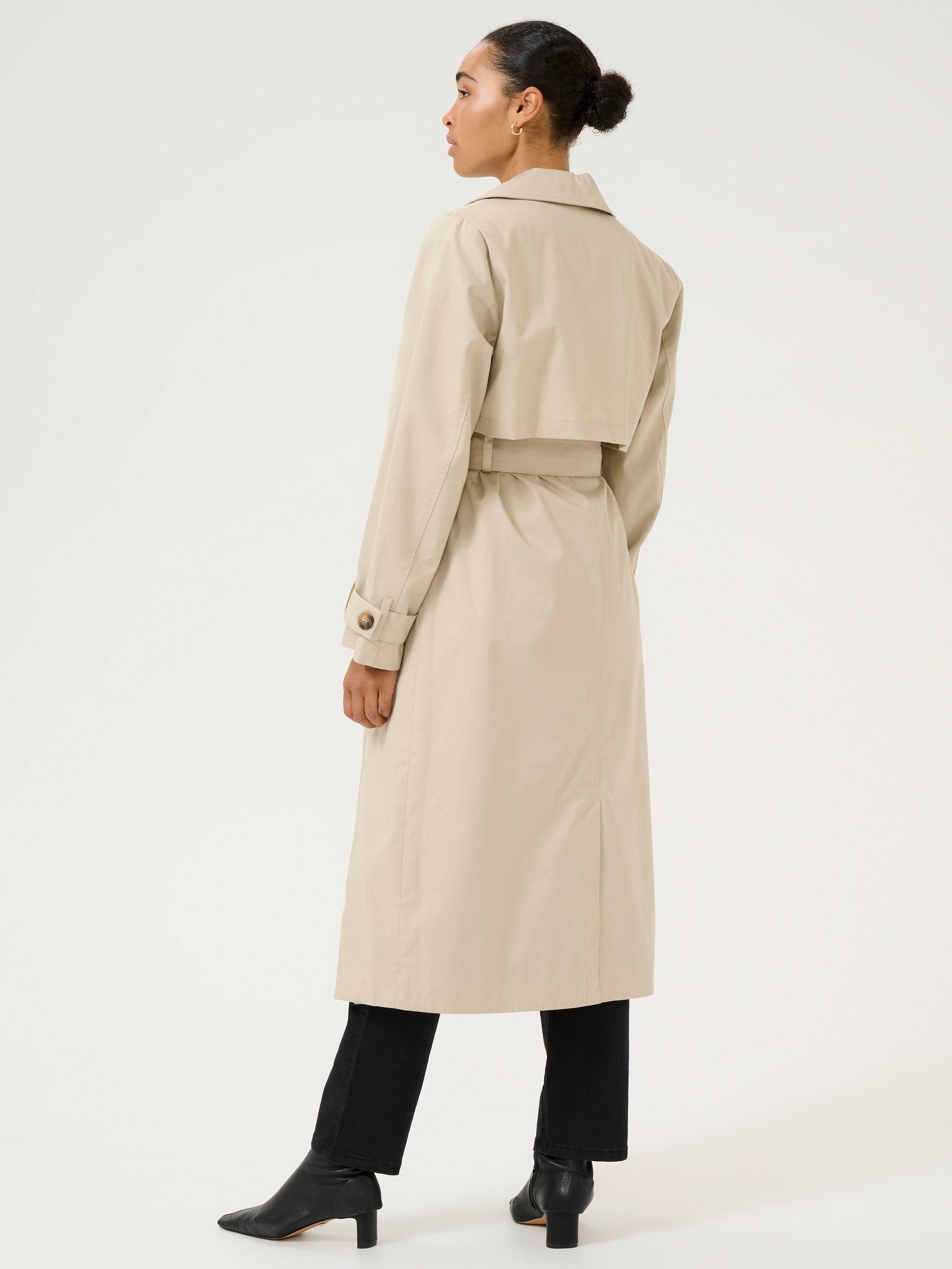 Product image 2 of 5, which shows KAFFE Patricia Trench Coat, Feather Grey, 8