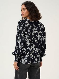 KAFFE Alice Floral Top, Marine/Multi - view 2, Marine/Multi