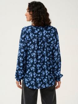 KAFFE Amber Floral Top, Blue - view 2, Blue