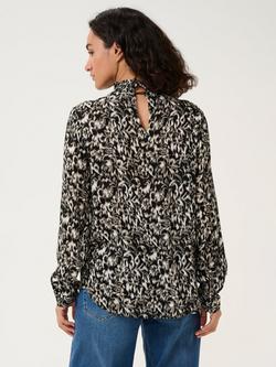 KAFFE Amber Abstract Floral Smock Top, Multi - view 2, Multi