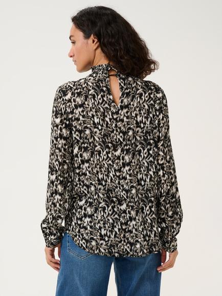 KAFFE Amber Abstract Floral Smock Top, Multi - view 2, Multi