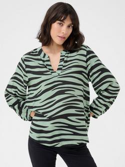 KAFFE Janne Zebra Print Top, Multi, Multi