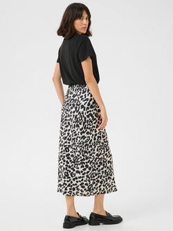 KAFFE June Animal Print Skirt - view 2, Ivory/Multi