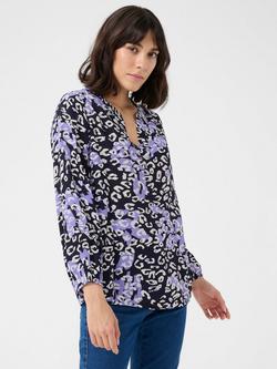 KAFFE Janne Animal Print Top, Multi, Multi