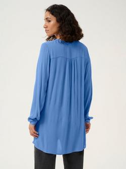 KAFFE Amber V-Neck Tunic Top, Blue - view 2, Blue
