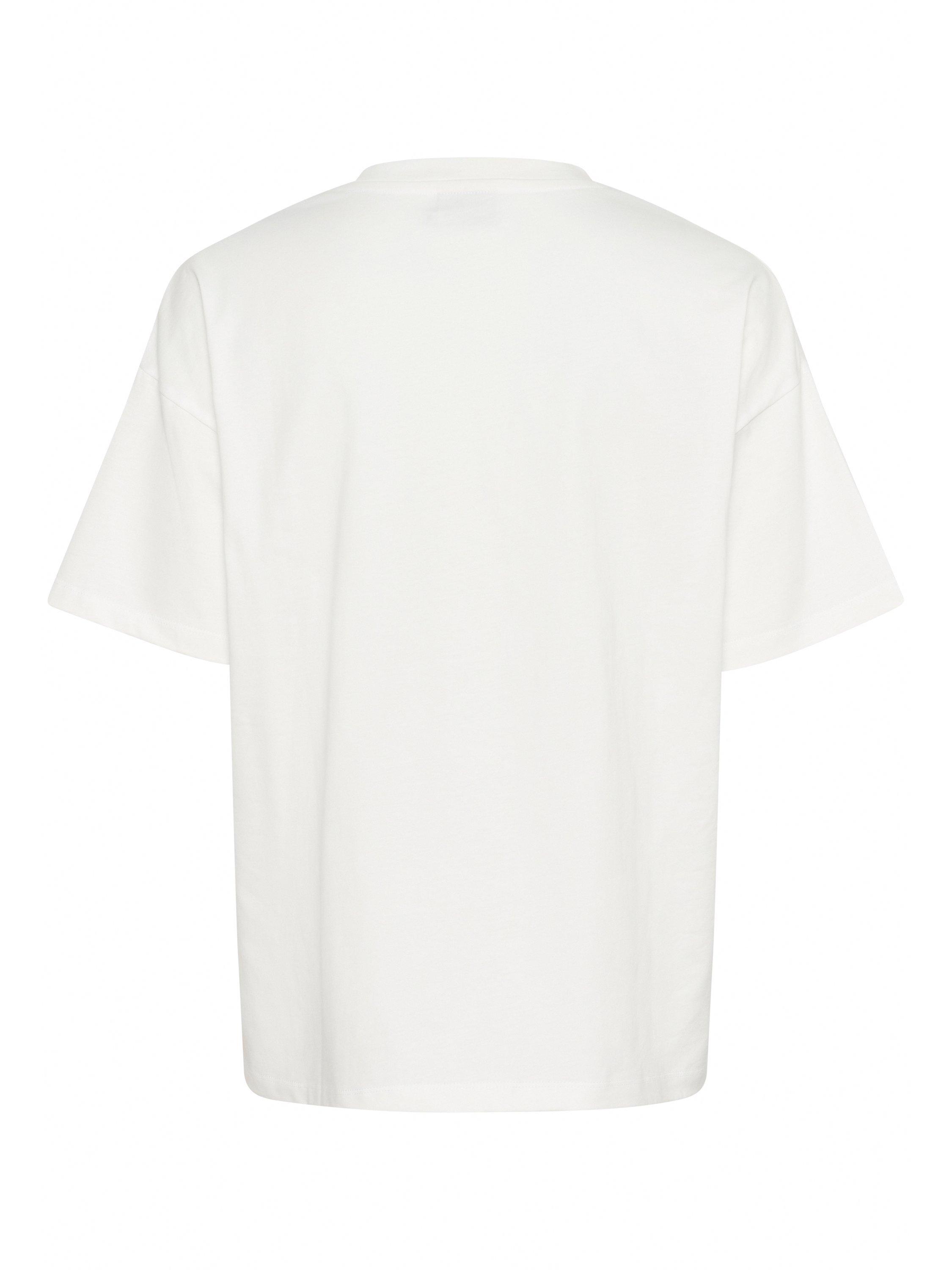 Product image 6 of 6, which shows KAFFE KAbowie Organic Cotton V-Neck T-Shirt, Chalk, XS