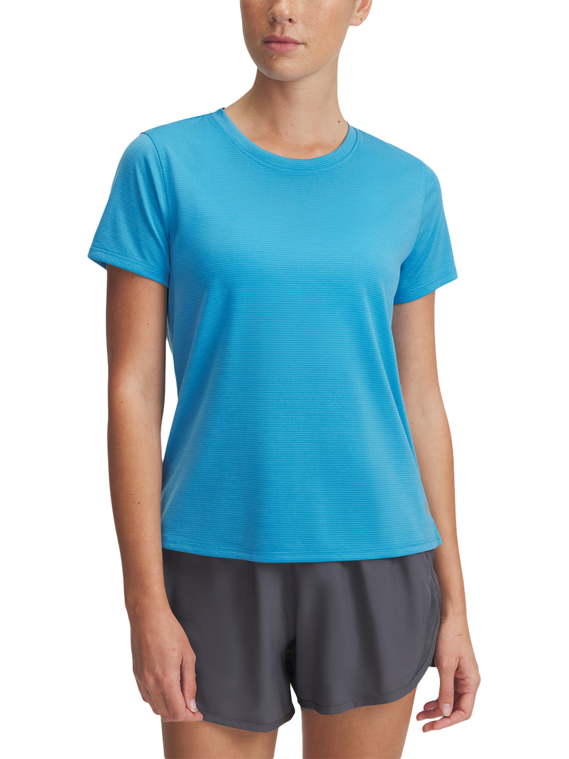 Product image 1 of 2, which shows Under Armour Women's Launch T-Shirt, Blue  / Reflective, L