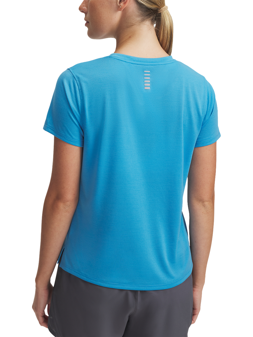 Product image 2 of 2, which shows Under Armour Women's Launch T-Shirt, Blue  / Reflective, L