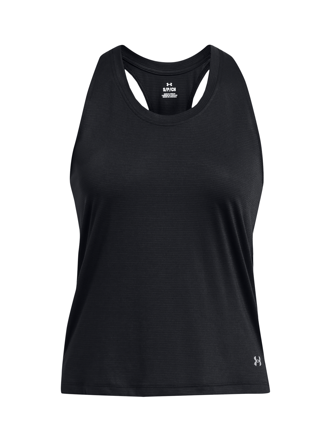 Product image 3 of 4, which shows Under Armour Women's Launch Vest Top, Black / Reflective, L