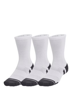 Under Armour Performance Men's Socks, White/Jet Grey, White / Jet Gray