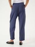 KAFFE Merle Cropped Suit Trousers, Blue Indigo Melange