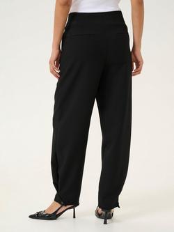 KAFFE Vitta Tapered Fit Trousers, Black - view 2, Black