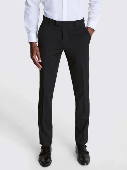 Moss Slim Fit Stretch Suit Trousers, Charcoal