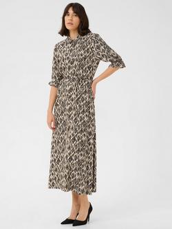 KAFFE Veronica Geometric Shirt Dress, Multi, Multi