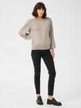 KAFFE Karen Beaded Sleeve Regular Fit Jumper, Feather Gray