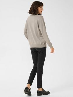 KAFFE Lizza V-Neck Jumper, Grey - view 2, Grey