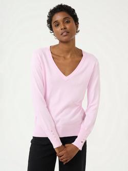 KAFFE Lizza Button Cuff Jumper, Lilac Snow