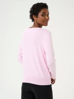 KAFFE Lizza Button Cuff Jumper - view 2, Lilac Snow