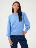 KAFFE Lizza Button Cuff Jumper, Blue