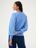 KAFFE Lizza Button Cuff Jumper, Blue