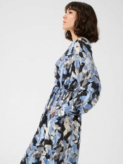 KAFFE Jodie Print Maxi Dress, Black/Blue - view 2, Black/Blue