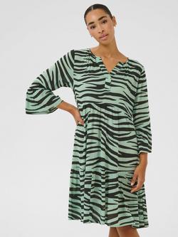 KAFFE Lea Amber Zebra Print Dress, Multi, Multi