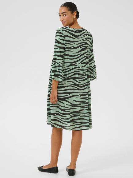 KAFFE Lea Amber Zebra Print Dress, Multi - view 2, Multi