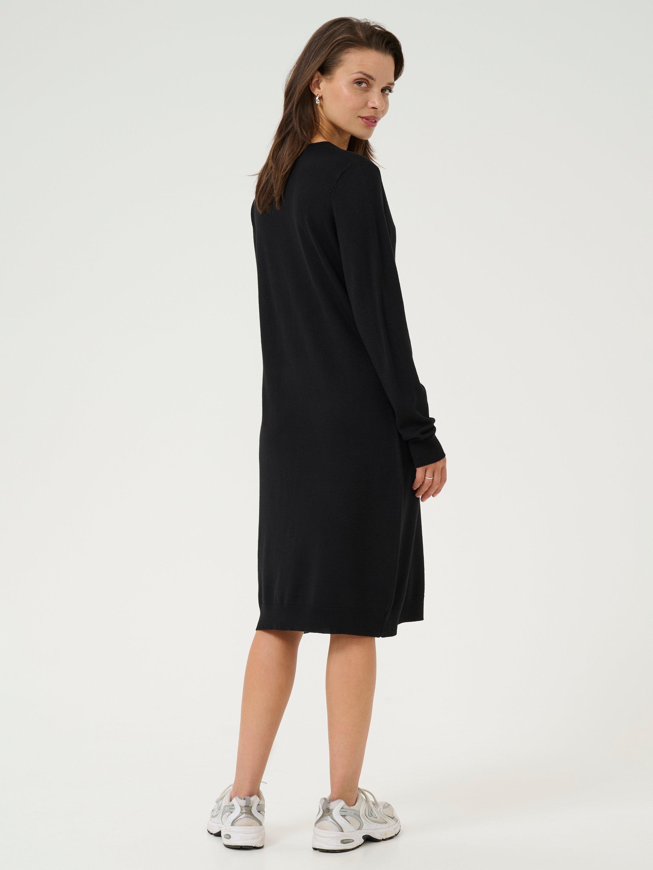 Product image 2 of 5, which shows KAFFE Mona Knit Slim Fit Dress, Black Deep, XS