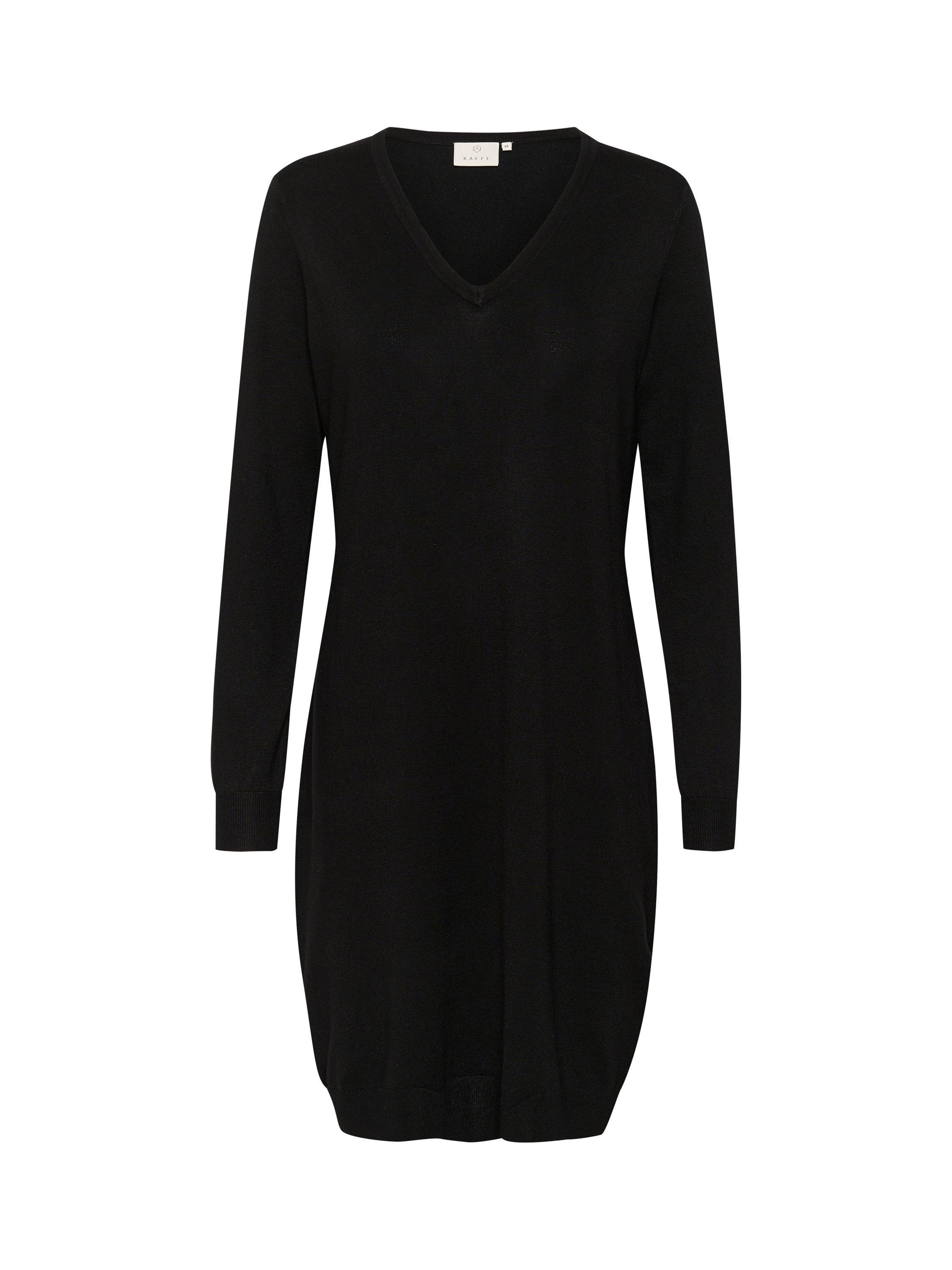 Product image 4 of 5, which shows KAFFE Mona Knit Slim Fit Dress, Black Deep, XS