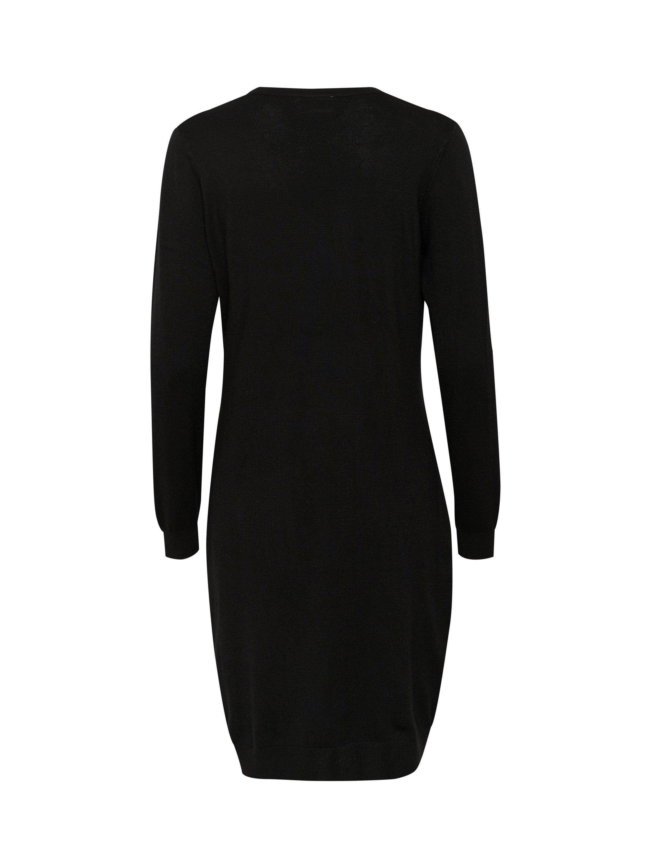 Product image 5 of 5, which shows KAFFE Mona Knit Slim Fit Dress, Black Deep, XS