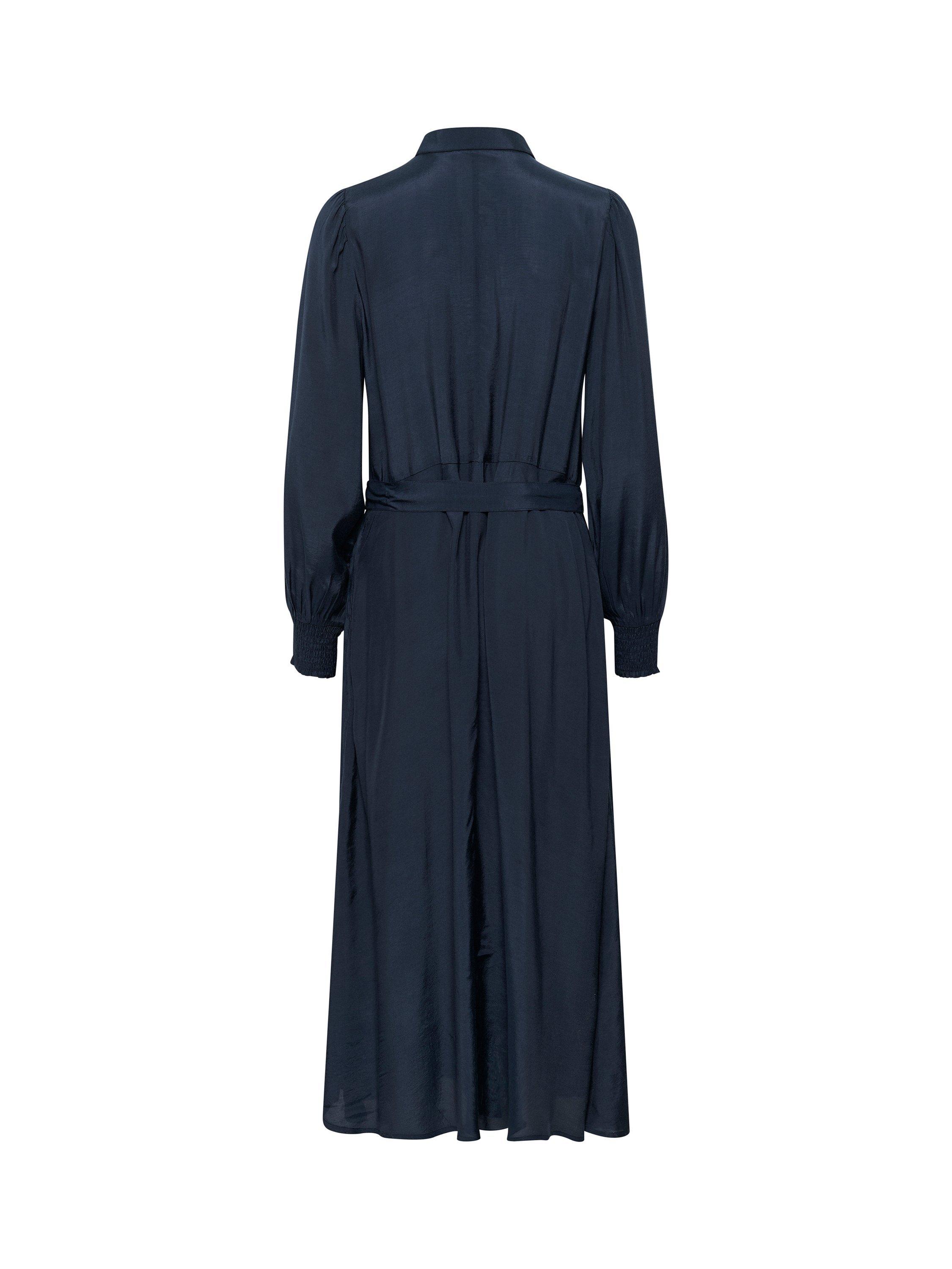 Product image 2 of 2, which shows KAFFE Pollie Tie Belt Maxi Shirt Dress, Navy Blue, 16