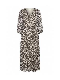 KAFFE Sepia Animal Print Maxi Dress, Black/White - view 2, Black/White