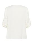 KAFFE Malle Notch Neck Top, Chalk