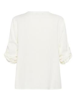 KAFFE Malle Notch Neck Top - view 2, Chalk