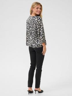 KAFFE Magda Animal Print Top, Multi - view 2, Multi