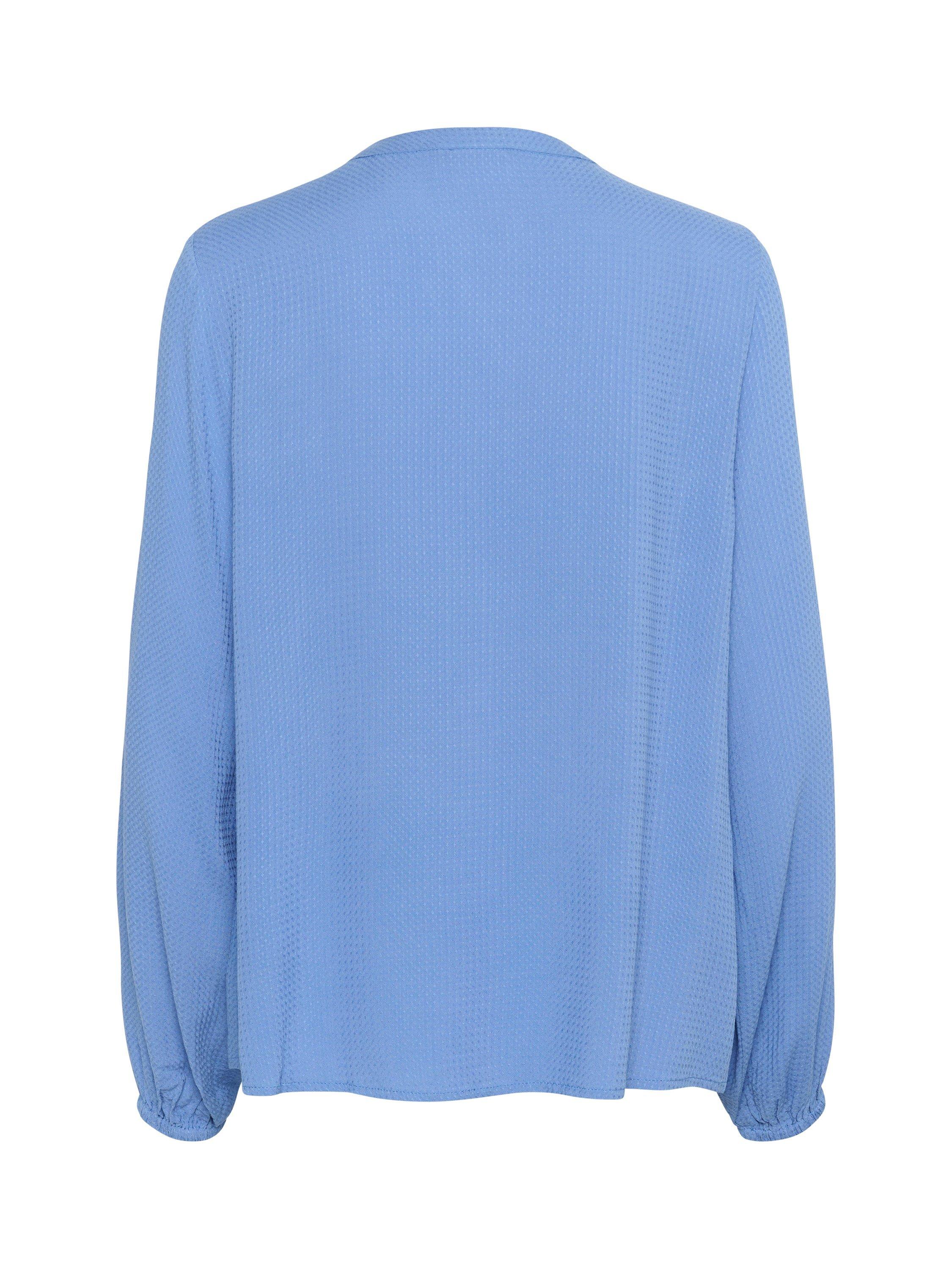 Product image 6 of 6, which shows KAFFE Mathilde Notch Neck Top, Sky Blue, 10