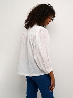 KAFFE Roca 3/4 Balloon Sleeve Top - view 2, Chalk