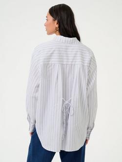 KAFFE Selma Stripe Shirt, White/Blue - view 2, White/Blue