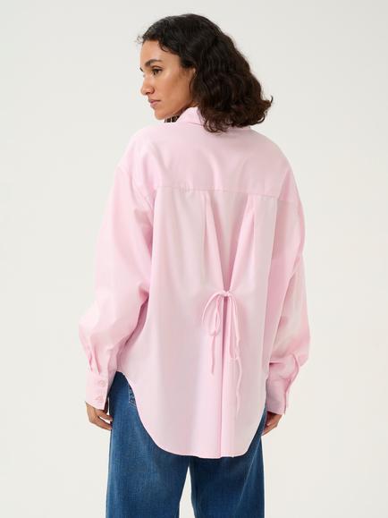 KAFFE Selma Tie Waist Shirt - view 2, Lilac Snow