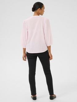 KAFFE Silja Notch Neck Top - view 2, Lilac Snow