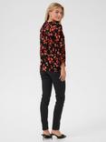 KAFFE Tine Floral Top, Red/Multi