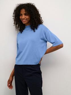 KAFFE Lizza Turtleneck Knit Top, Ebb And Flow